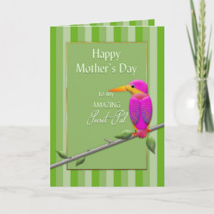 Mors dag, Secret Pal, Tropical Bird Fushsia Kort