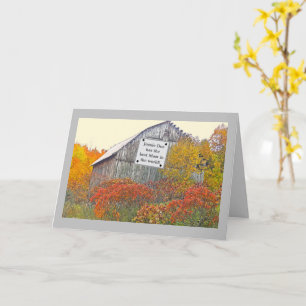MORS DAG SIGN PÅ RUSTIC BARN /PERSONALIZE KORT