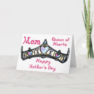Mors dag Silver Tiara Party Hat Kort