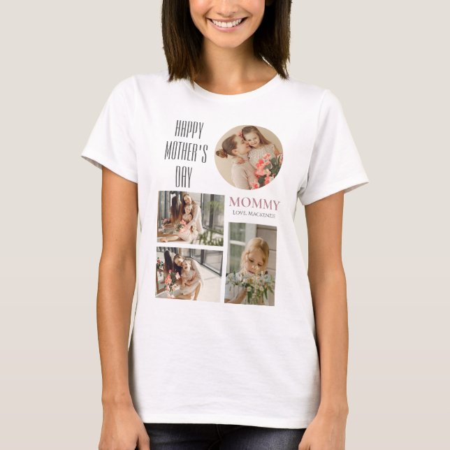 Mors dag | Simple Modern Script 4 Photo T Shirt (Framsida)