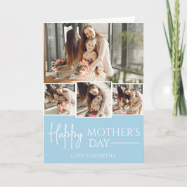 Mors dag | Simple Modern Script 5 Photo Kort