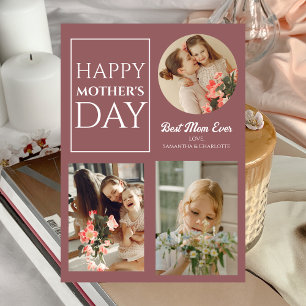 Mors dag Simple Modern Script Photo Kort