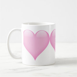 Mors dag Simple Rosa Heart Personal Kaffemugg