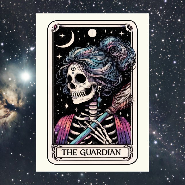 Mors dag-Skelettet Guardian Tarot Kort (Mother's Day Skeleton The Guardian Tarot Card
)
