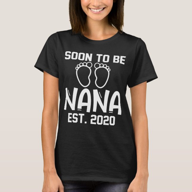 Mors dag snart till Nana Grandma T Shirt (Framsida)