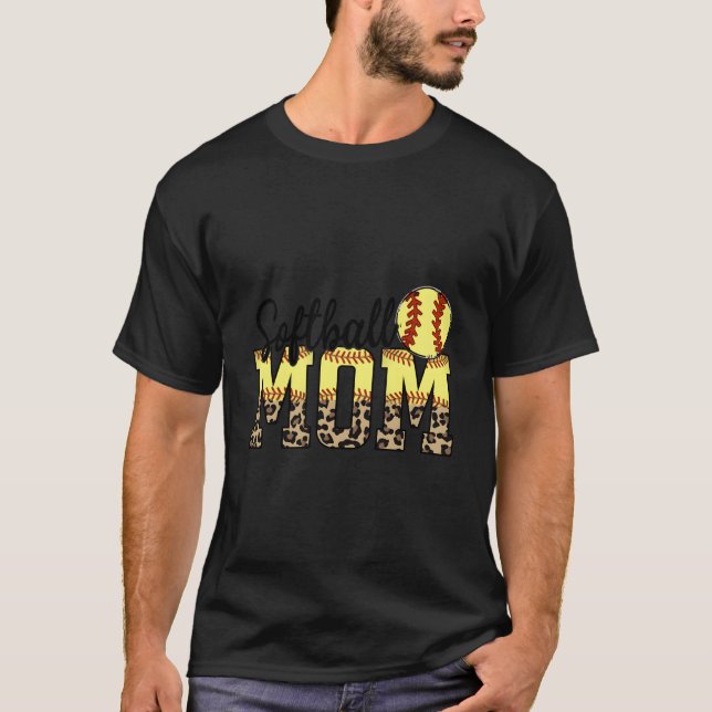 Mors dag Softball Mamma Citat T Shirt (Framsida)