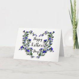 Mors dag - Söt Blommigt Heart 2 Kort
