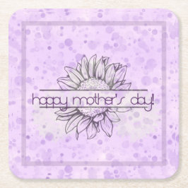 Mors dag Square Underlägg Lilac Solros