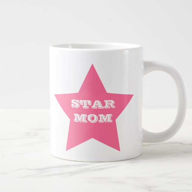 Mors dag Star Mamma | Rosa Star Jumbo Mugg (Höger)