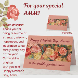 Mors dag Största Ammi Urdu Arabisk Mamma Kort