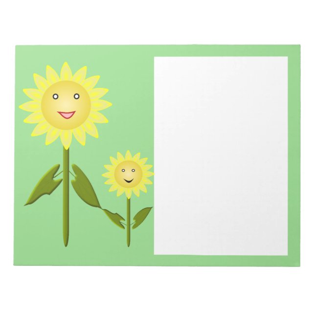 Mors dag Sunblommor Anteckningsblock (Framsida)