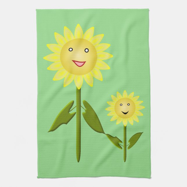 Mors dag Sunblommor Kökshandduk (Vertikal)