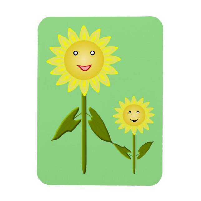 Mors dag Sunblommor Magnet (Vertikal)