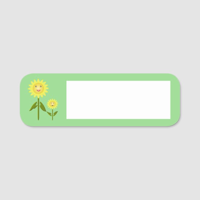 Mors dag Sunblommor Namnbricka (Framsida)
