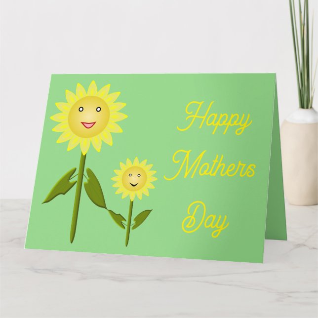 Mors dag Sunblommors Anpassningsbar Card Kort (Framsida)
