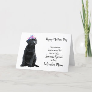Mors dag Svart lab Hund - Labrador Mamma Helgkort