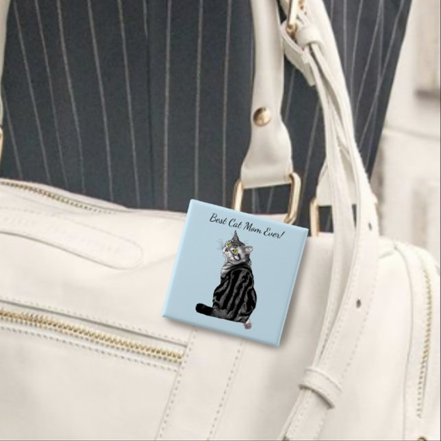 Mors dag Tabby katt Knapp (Skapare uppladdad)