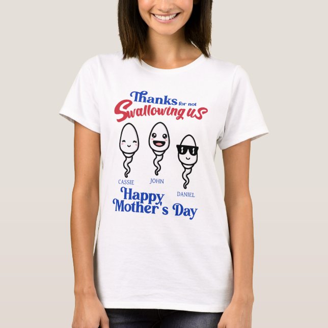 Mors dag tack för att du inte Svalt vår familj T Shirt (Framsida)