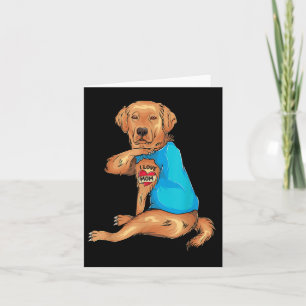 Mors dag Tatto I Kärlek Mamma Golden Retriever Tat Kort