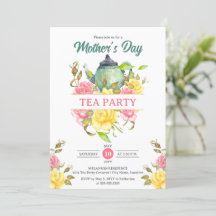 Mors dag Tea Party Blommigt