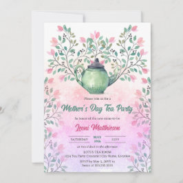 Mors dag Tea Party Inbjudningar