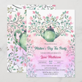 Mors dag Tea Party Inbjudningar