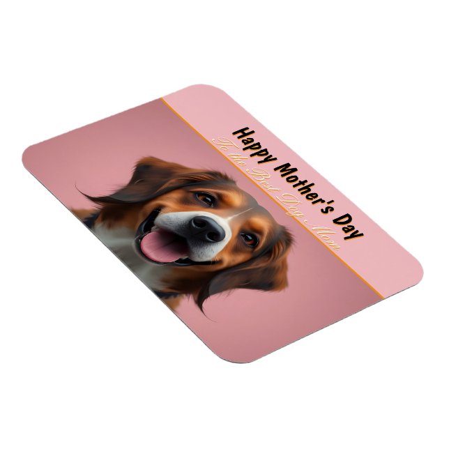 Mors dag till bästa Hund Mamma Magnet (Högersidan)