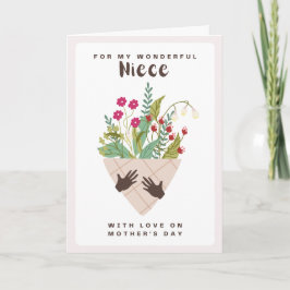 Mors dag till min Niece Mors dag Blommigt Kort