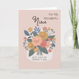 Mors dag till min systerdotter-Blommigt Bouquet Kort
