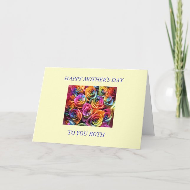 Mors dag till Mina två Mammor Kort (Framsida)