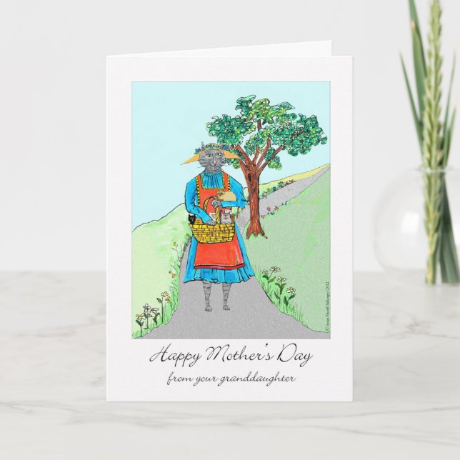 Mors dag till mormor från mordotterkatter kort (Framsida)