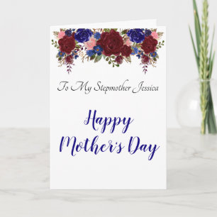 Mors dag till styvmor Styvmamma Blommig Kort