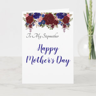 Mors dag till styvmor Styvmamma Blommig Kort