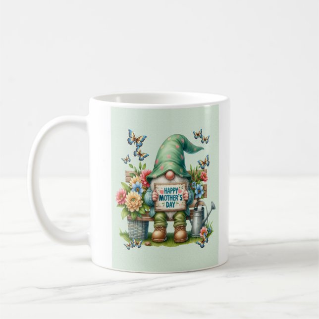 Mors dag trädgårdgnome kaffemugg (Vänster)