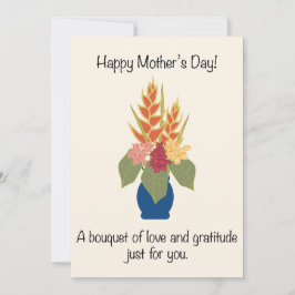 Mors dag Tropisk Bukett Julkort