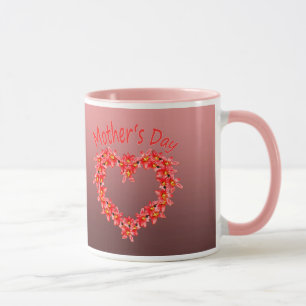 Mors dag - Tulpörtillustration i rosa Mugg