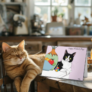 Mors dag Tuxedo Cat Kort