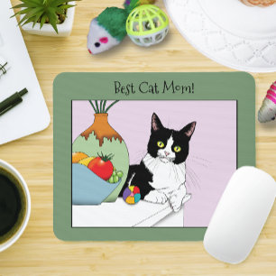 Mors dag Tuxedo Cat Musmatta