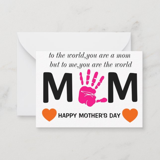 Mors dag utskrivbar anteckningskort (Framsida)