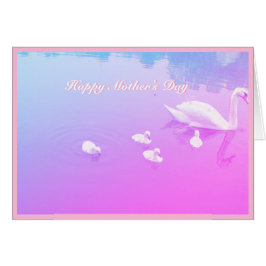 Mors dag Vacker Svan Sjö Hälsningskort