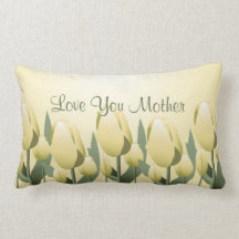 Mors dag Vår Tulips Kärlek Mamma Gult Lumbar