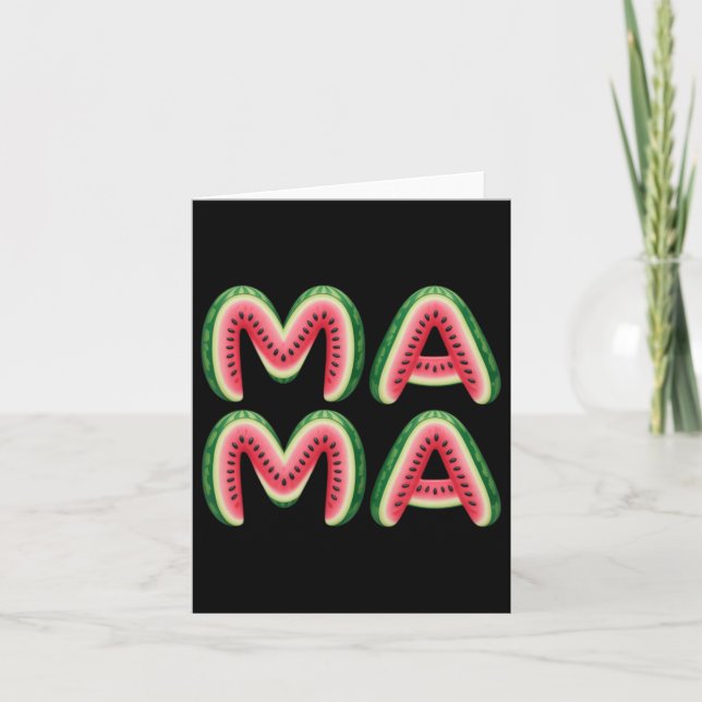 Mors dag vattenmelon Roligt sommarfrukt Kort (Framsida)
