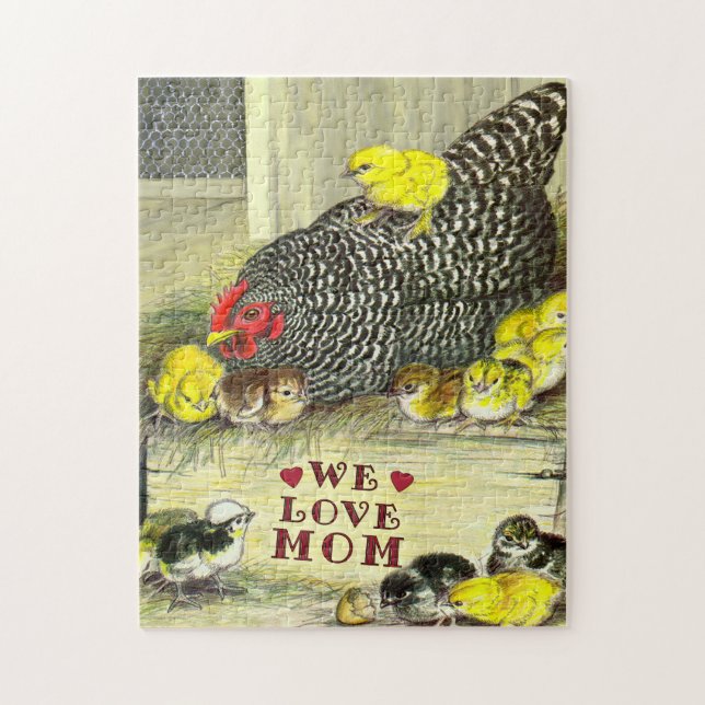 Mors dag:  Vi Kärlek Mamma! Pussel (Vertikal)