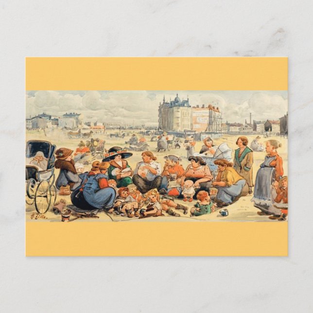 Mors dag vid parken vykort (Framsida)