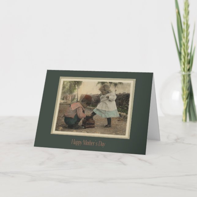 Mors dag Vintage Card Kort (Framsida)