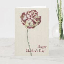Mors dag - Vintage Fine Art Gult & Red Tulip Kort