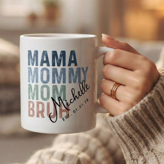 Mors dag | Vintage Mamma Mamma Födelsedag Anpassad Kaffemugg