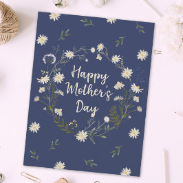 Mors dag vit blomma helg vykort