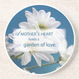 Mors dag White Daisys Garden Kärlek Blå himmel Underlägg