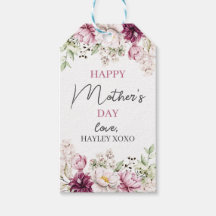 Mors dag White & Lila Blommigt Greenery Favor